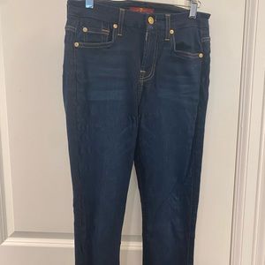 Dark wash skinny jeans